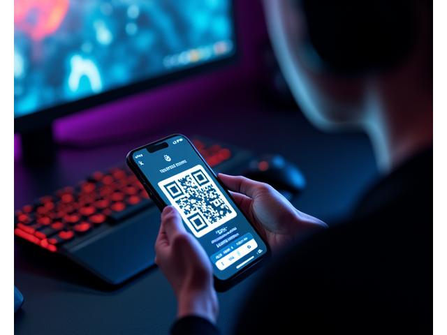 Oyun masasında duran ve akıllı telefonla taratılan QR kodlu sipariş ekranı